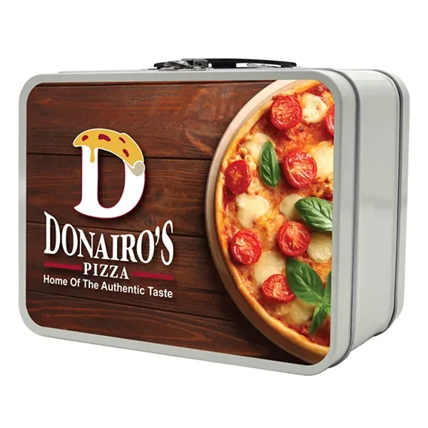 7.7"x6" Retro Metal Lunch Box with Handle 1