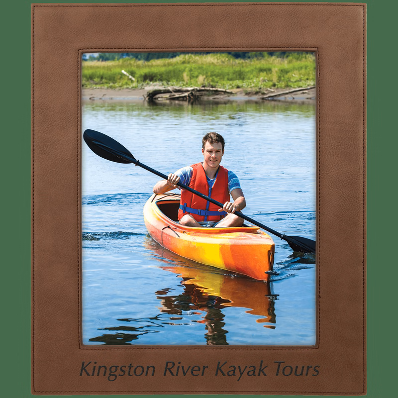 8" x 10" Dark Brown Leatherette Photo Frame