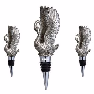 Elegant Alloy Swan Wine Cork Bottle Stopper