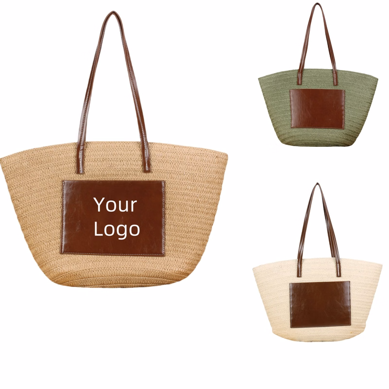Large Straw Basket Bag