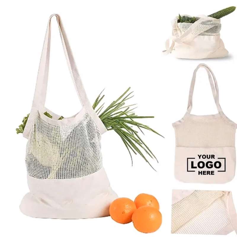Eco-friendly Shopping Grocery Cotton Mesh Tote Bag