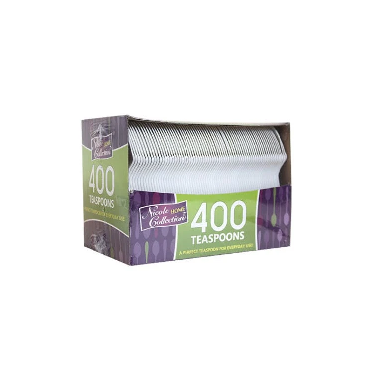 Plastic Teaspoons - White 400 Pack 1