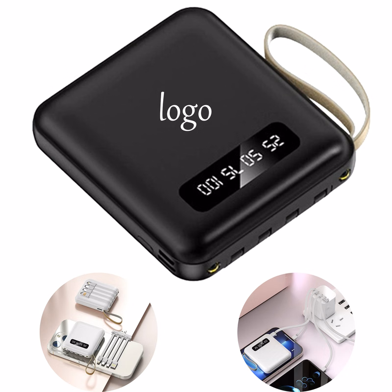 20000mAh Power Bank with Detachable Cable