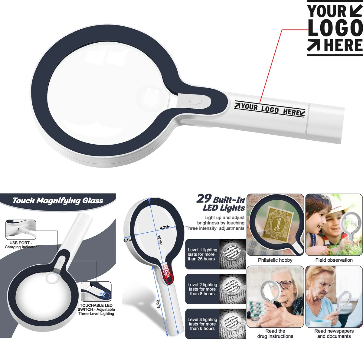 Magnifying Glass With Light LEDs 1