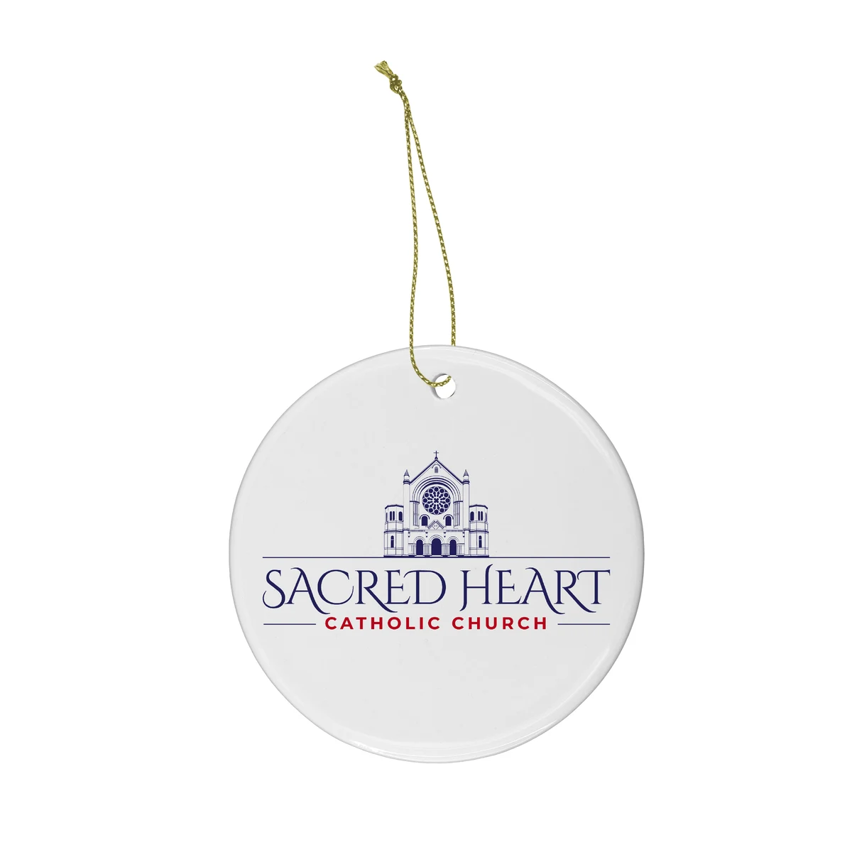 Round Ceramic Holiday Ornament 1