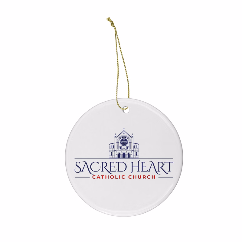 Round Ceramic Holiday Ornament