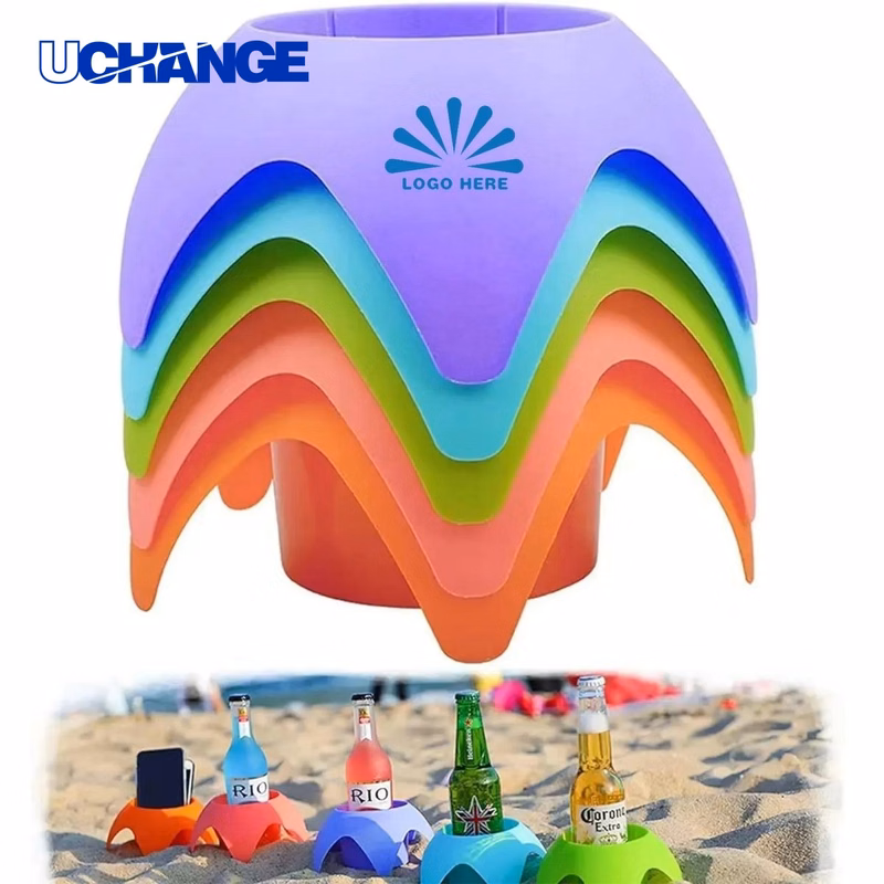 Creative Beach Sand Coaster Mat and Phone Holder