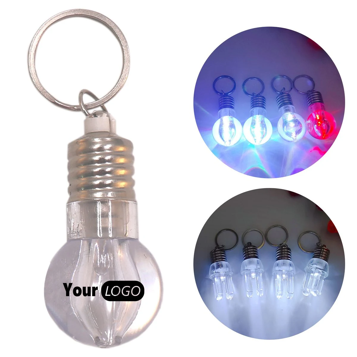Circular Light Bulb Keychain 1