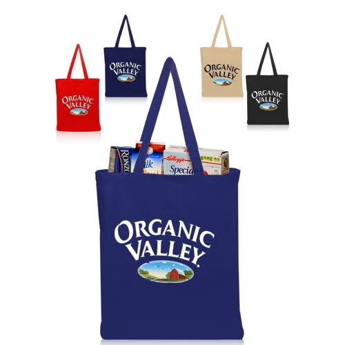 4 oz Colored Cotton Tote Bag - 14" W x 17" H 1