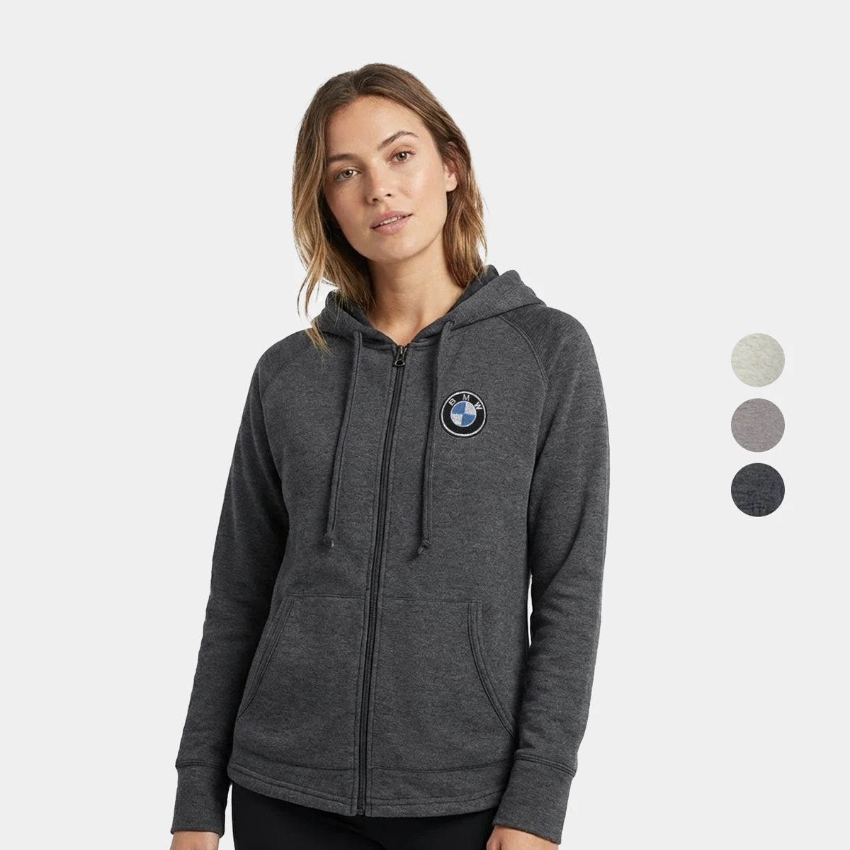HeatLast® Ladies Faux Cashmere Full Zip Hoodie, custom hoodie or sweatshirt with logo imprint 1
