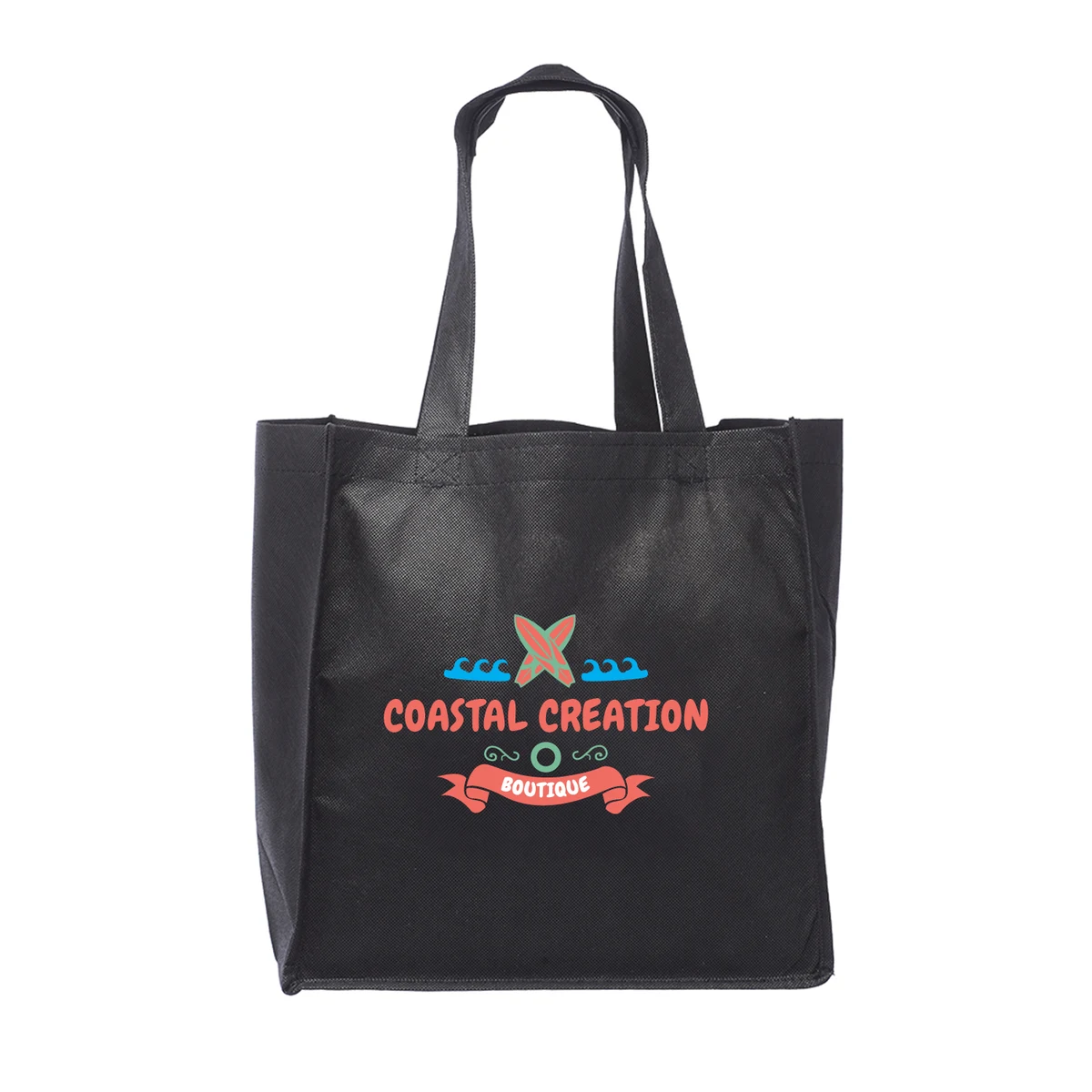 Clipper Non-Woven Grocery Tote Bag (Full Color Imprint) 1