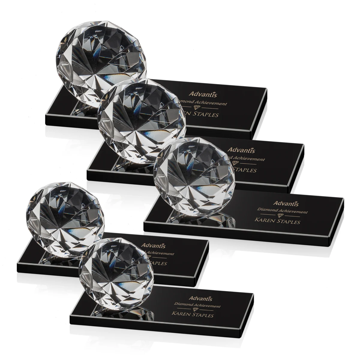 Gemstone Award on Black - Diamond 1