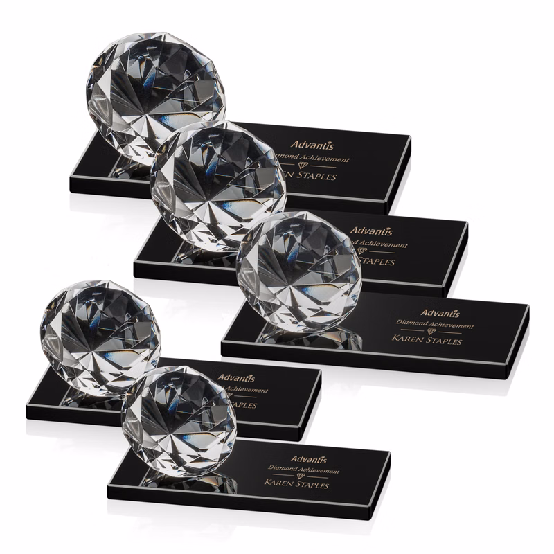 Gemstone Award on Black - Diamond