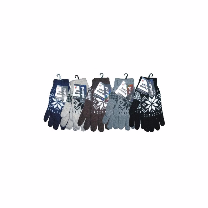 Men's Knitted Gloves Snowflake Design