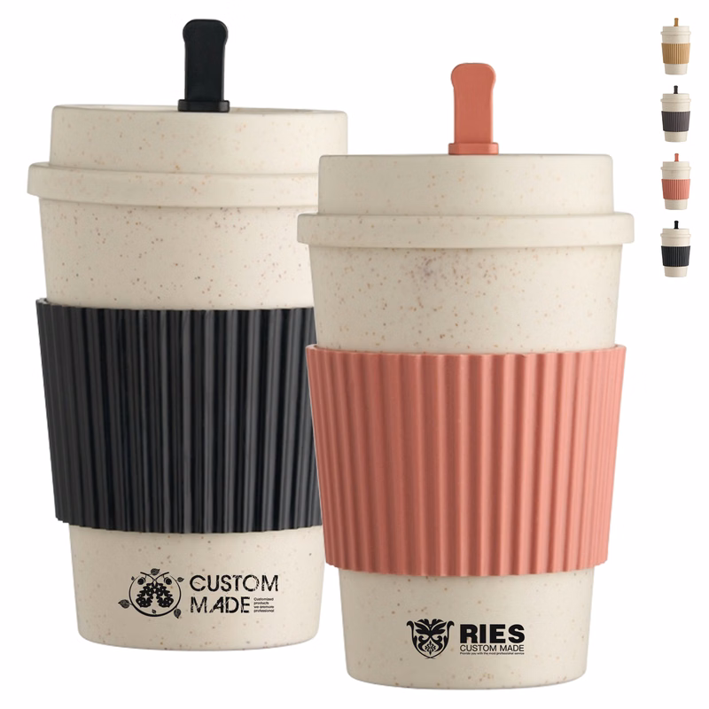 Wheat Straw Coffee Cup With Lid