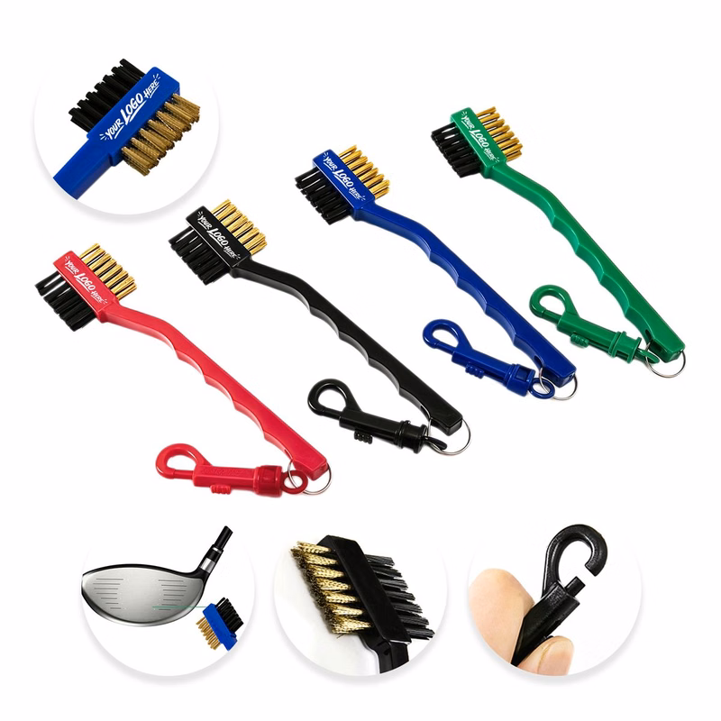 Dual Bristle Golf Club Cleaning Brush Groove Tool