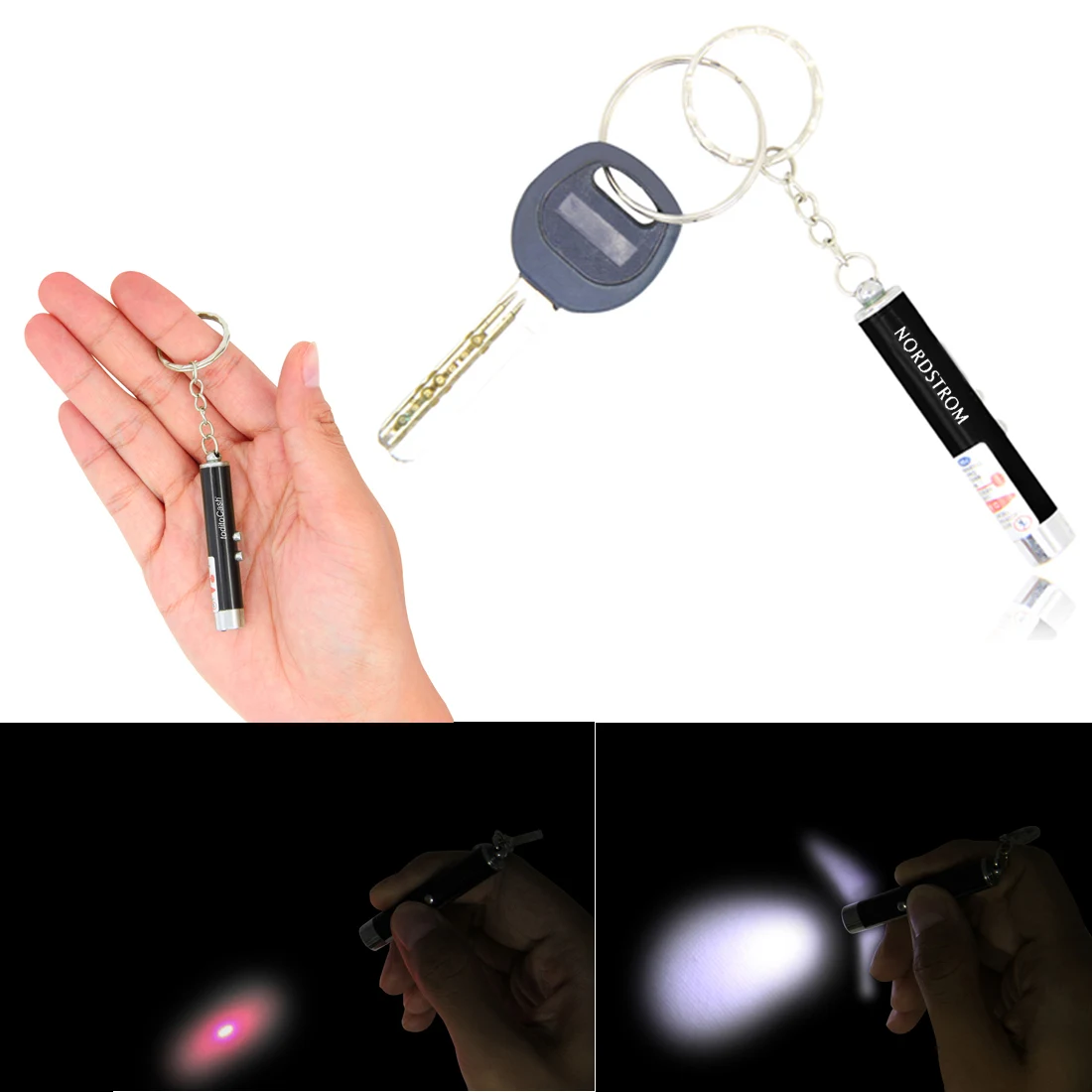 Laser Pointer Keychain With LED Flashlight 1