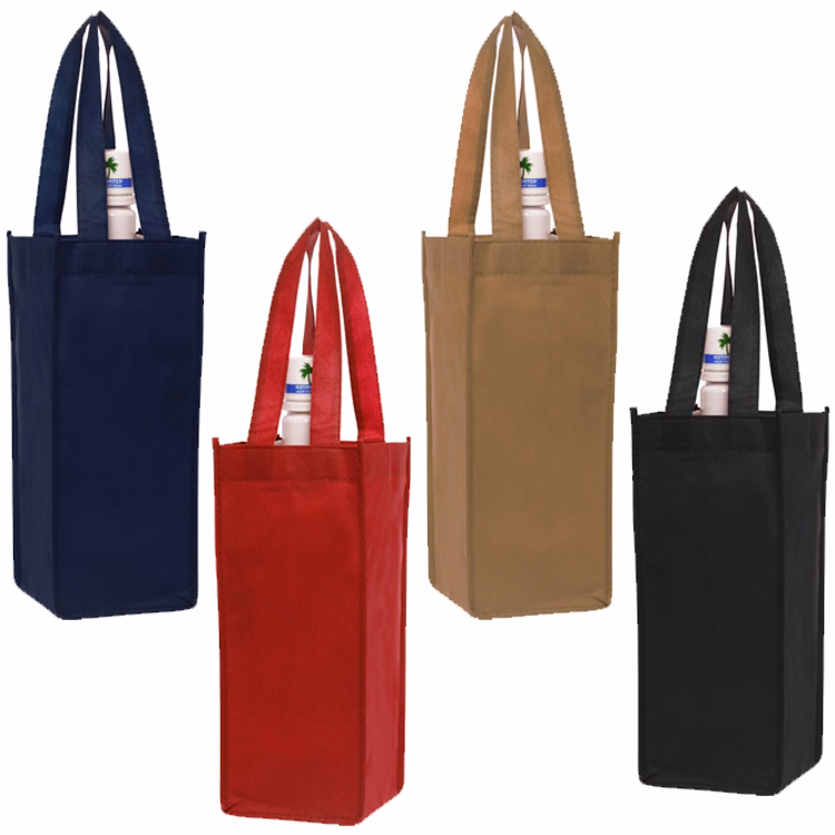 Vineyard One Bottle Wine Bags - 5"W x 12"H