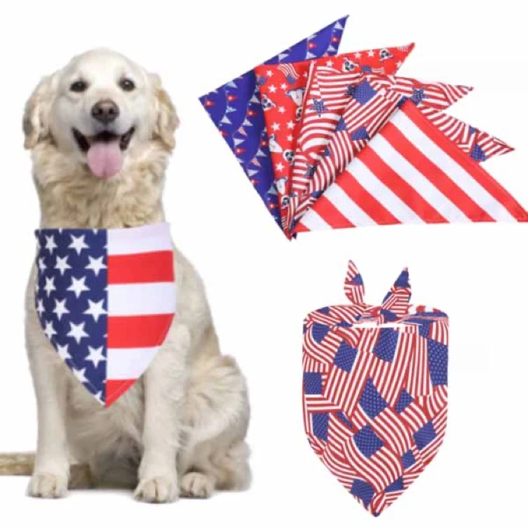 Dog Bandana Square Cat Scarfs Puppy Accessories Aring Pet 1
