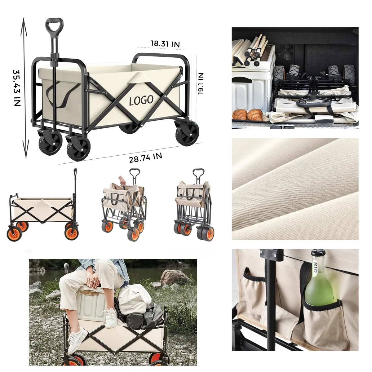MOQ 10 PCS Versatile Camping Trolley 1