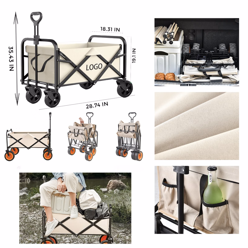 MOQ 10 PCS Versatile Camping Trolley