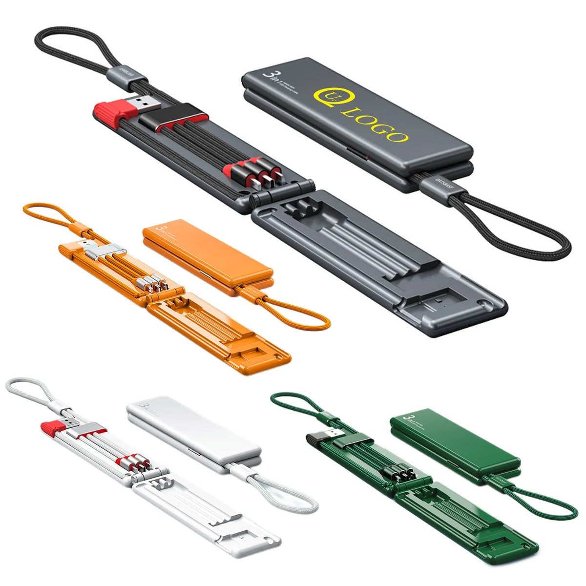 Three-In-One Flip-Top Scalable Charging Cable 1