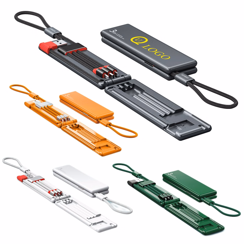 Three-In-One Flip-Top Scalable Charging Cable