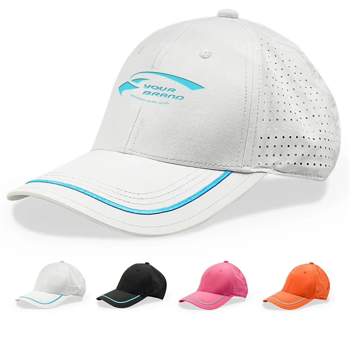 Sun Protection Lightweight Perforated Breathable Golf Cap 1