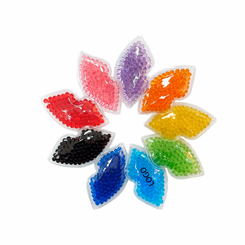 Pvc Gel Bead Lip-Shaped Ice Pack For Hot And Cold Compress