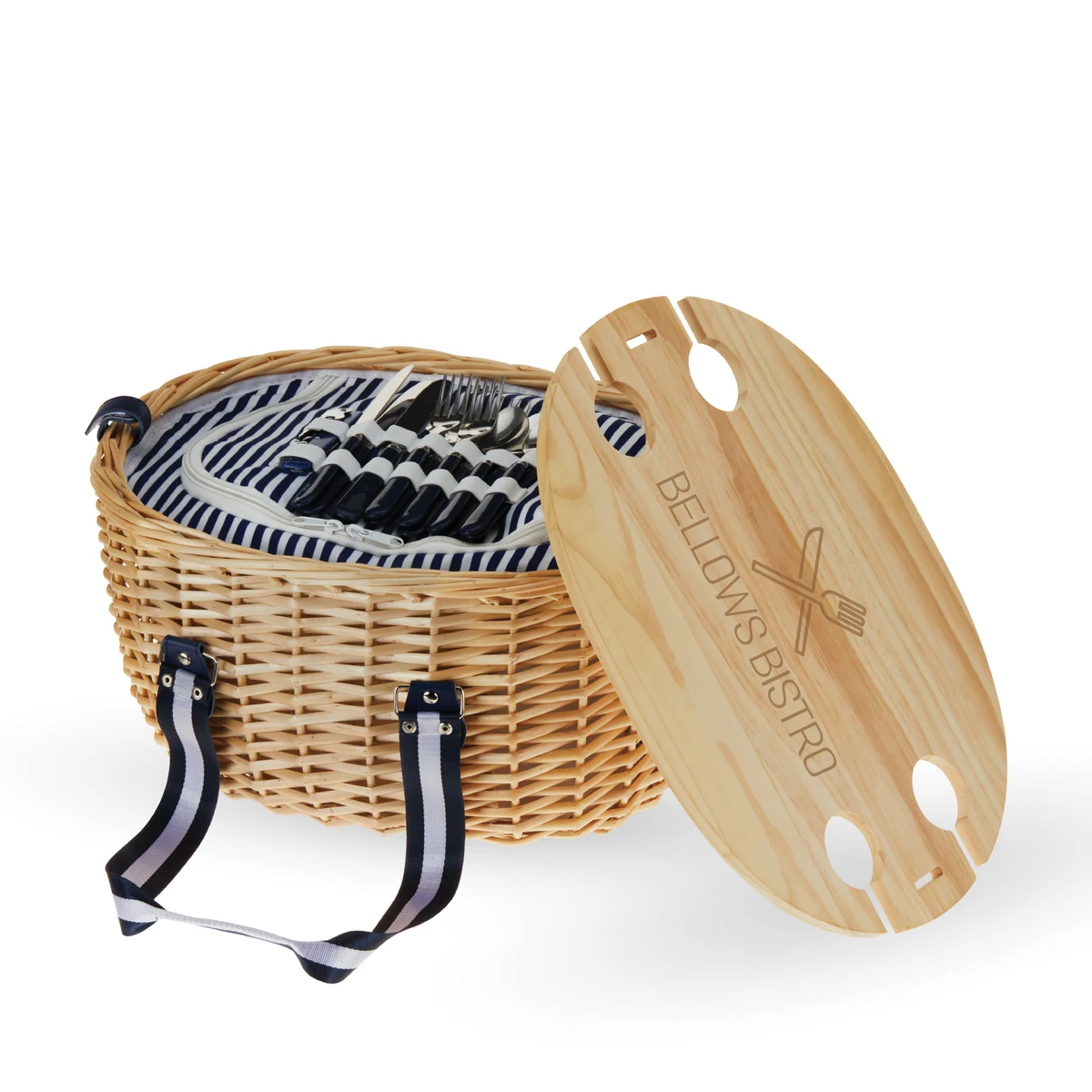 Twine Living® Central Park Willow Picnic Basket Set for Four 1