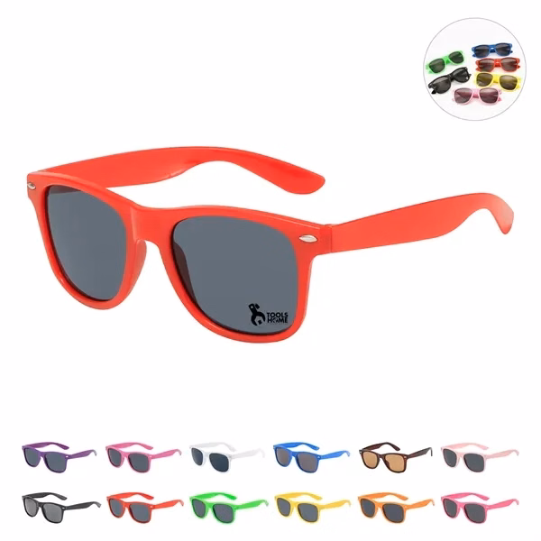 Custom Neon Plastic Sunglasses with Flexible PC Lens — Outdoor Brand Activation