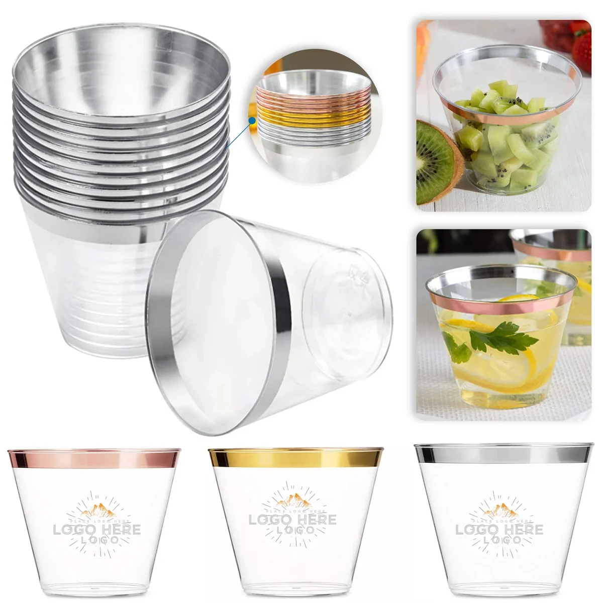 9 oz Disposable Clear Cups 1