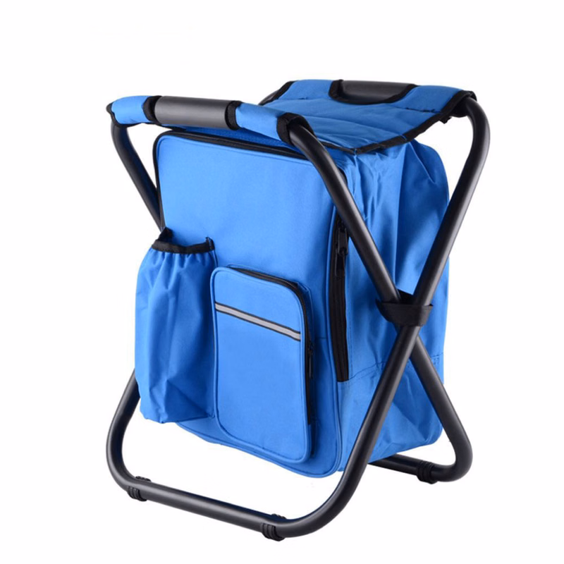 Folding Chair, Sitting Backpack, Waterproof Insulated Cooler Bag