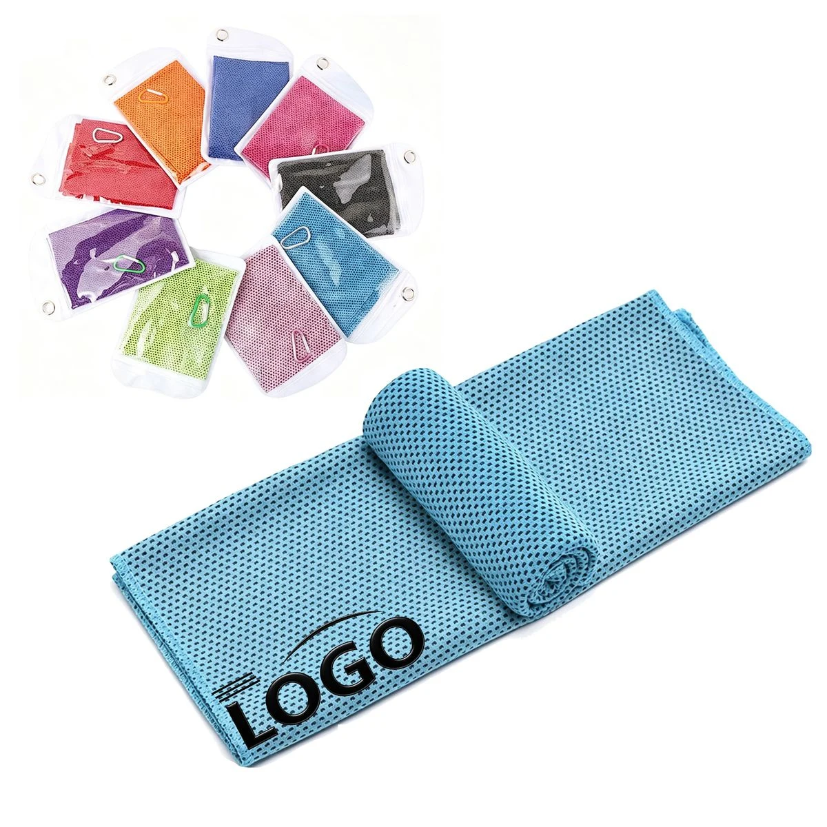 Microfiber Cooling Towel in Portable Case With Logo 1