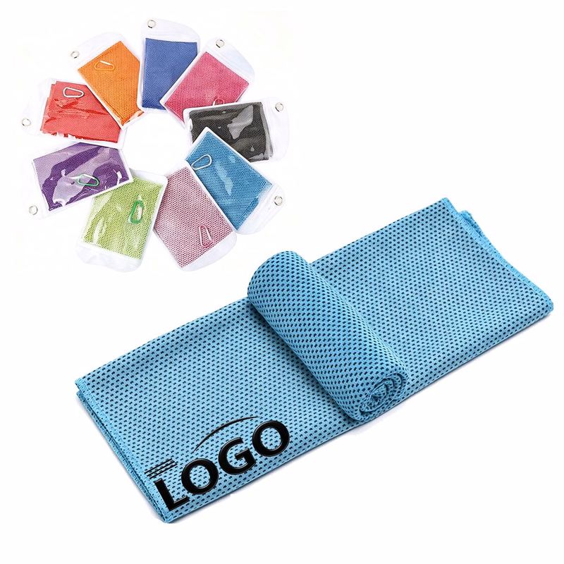 Microfiber Cooling Towel in Portable Case With Logo