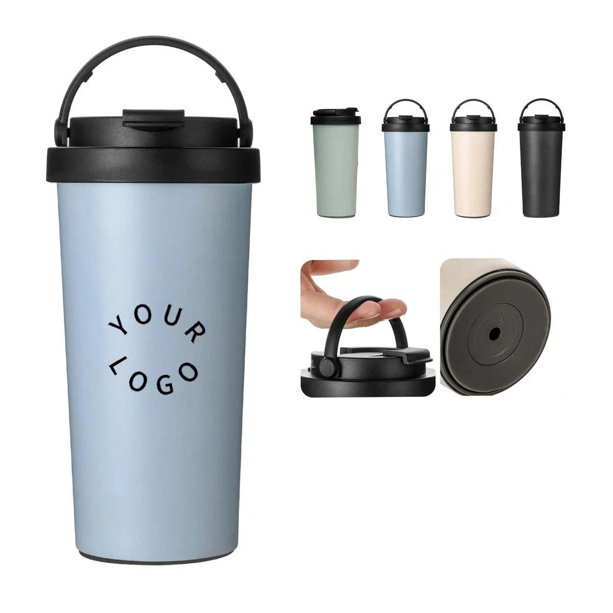 Portable 16oz Insulated Tumbler with Anti Spill Design 1