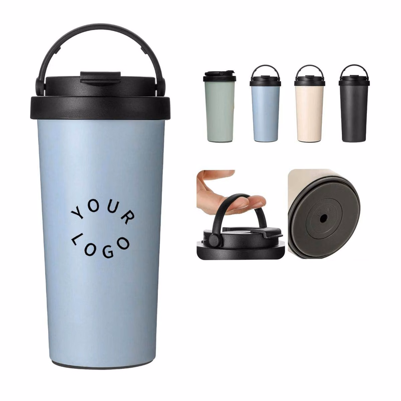 Portable 16oz Insulated Tumbler with Anti Spill Design
