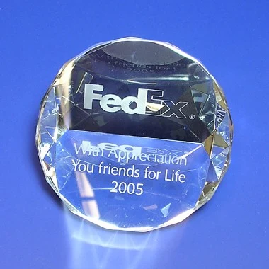 Optic Crystal Paperweight 1