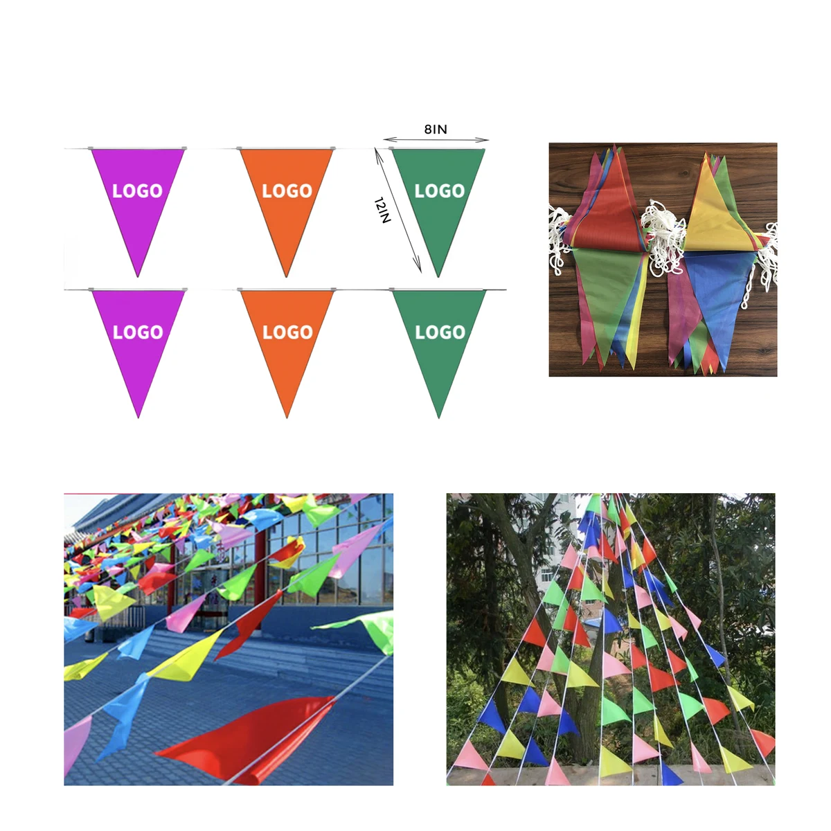 MOQ 10 PCS Durable Full Color Advertising Pennant 1