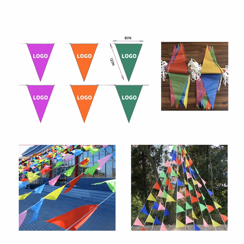 MOQ 10 PCS Durable Full Color Advertising Pennant