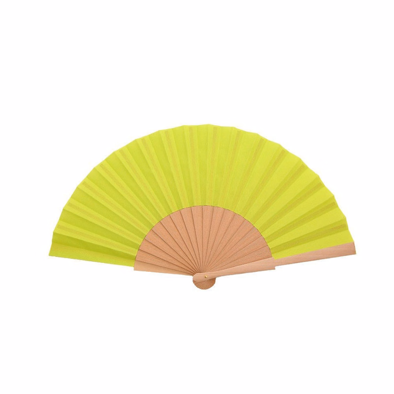 Full Color Bamboo Paper Folding Hand Fan 15 x 8.25"