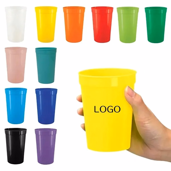 16 oz Stadium Party Tumbler with Reusable Plastic Cup