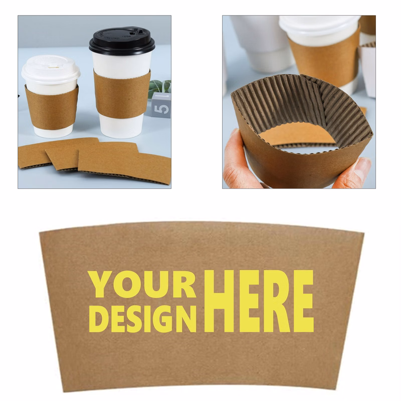 Corrugated Paper Coffee Cup Sleeves with Double Layers