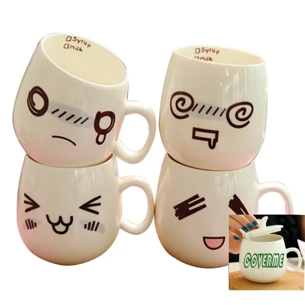Cartoon Milk And Coffee Ceramic Cup 1