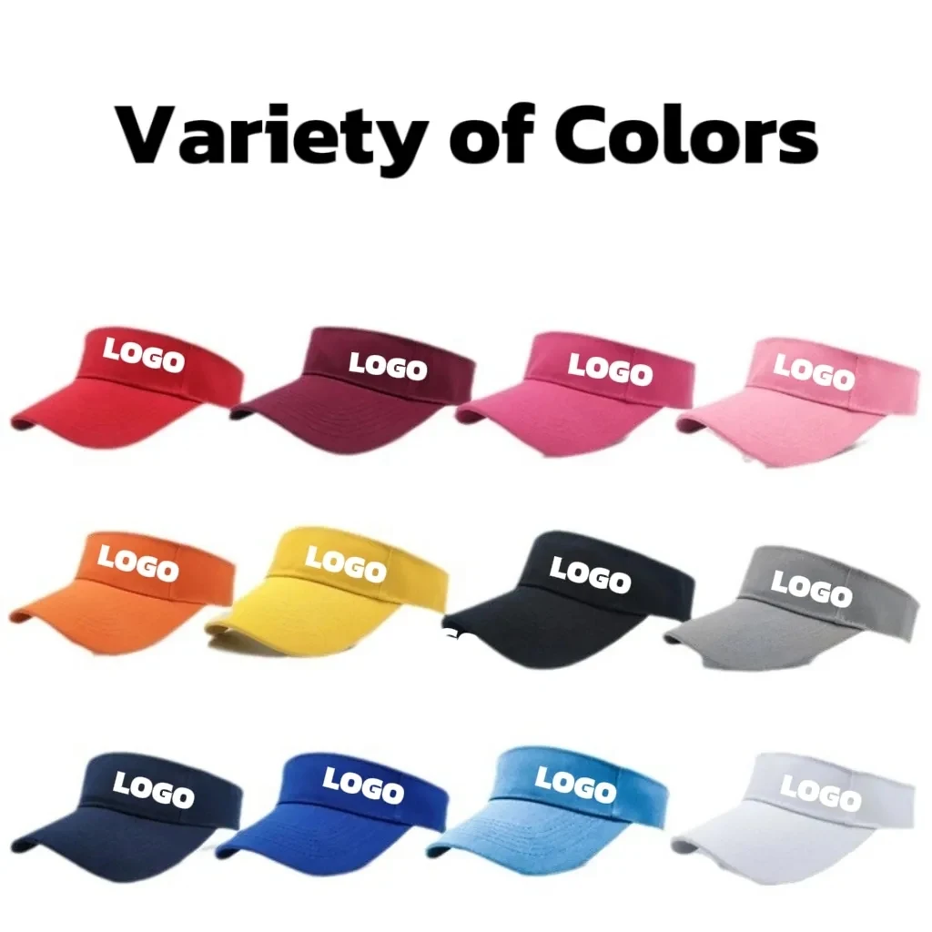 Cotton sports sun visor cap 1