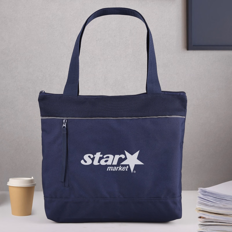 RPET Mesh Zippered Tote Bag