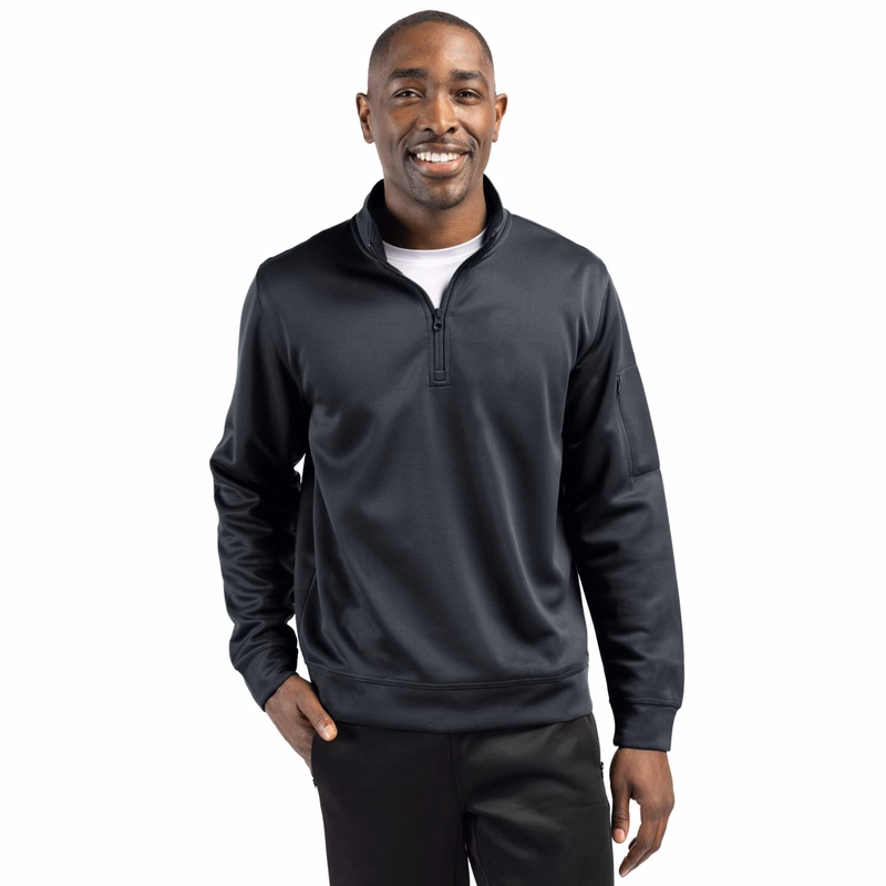 Clique Lift Solution-dyed Performance Unisex Half Zip Sweatshirt