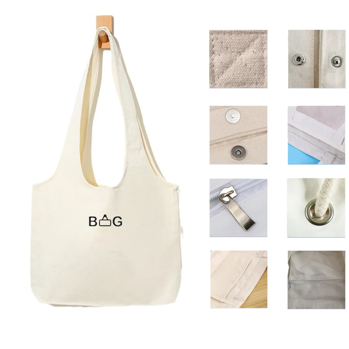 Sleeveless canvas tote bag 1