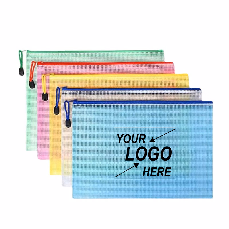 Mesh Zipper Document Organizer Bag