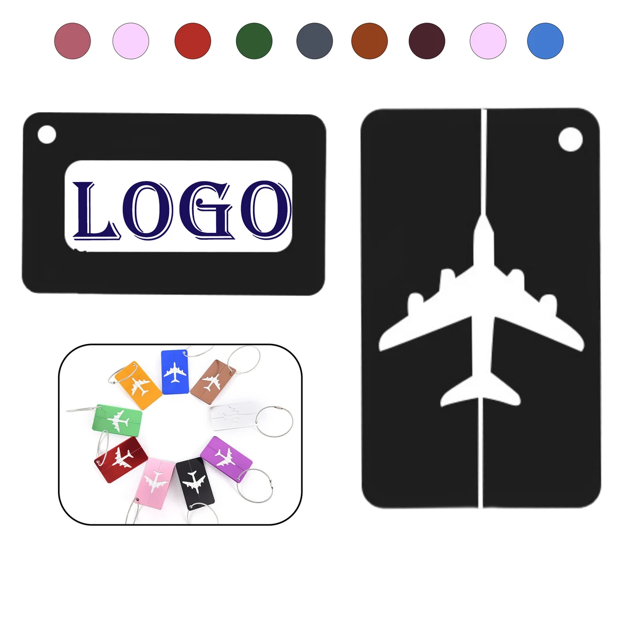 Durable Aluminum Aircraft Luggage Tags 1